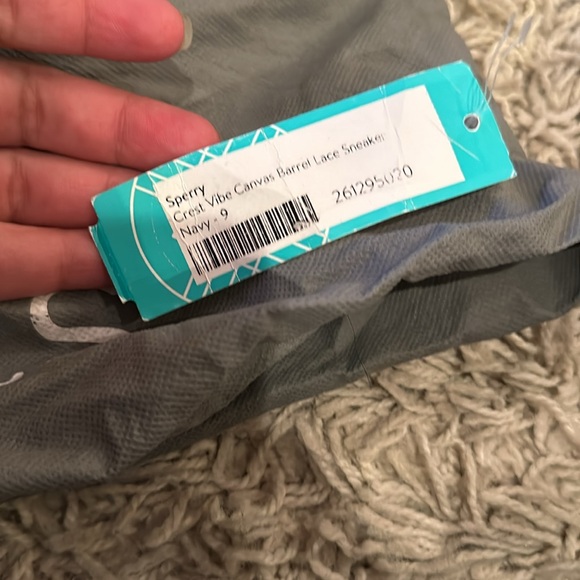 Sperry Crest Vibe Canvas Barrel Lace Sneakers in Navy - Picture 4 of 4